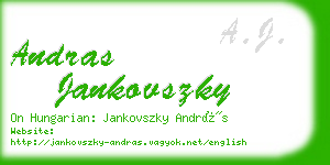 andras jankovszky business card